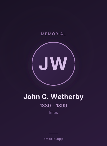 Memorial portrait of John C. Wetherby