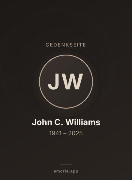 Gedenkportrait von John C. Williams