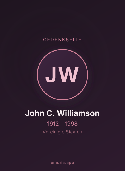 Gedenkportrait von John C. Williamson