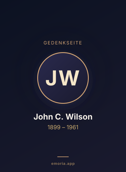 Gedenkportrait von John C. Wilson