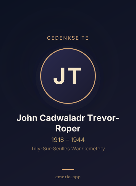 Gedenkportrait von John Cadwaladr Trevor-Roper