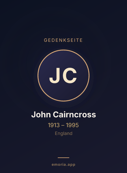 Gedenkportrait von John Cairncross