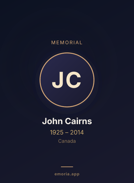 Memorial portrait of John Cairns
