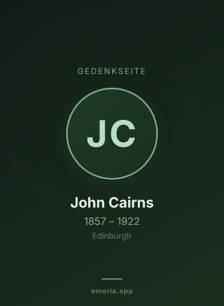 Gedenkportrait von John Cairns