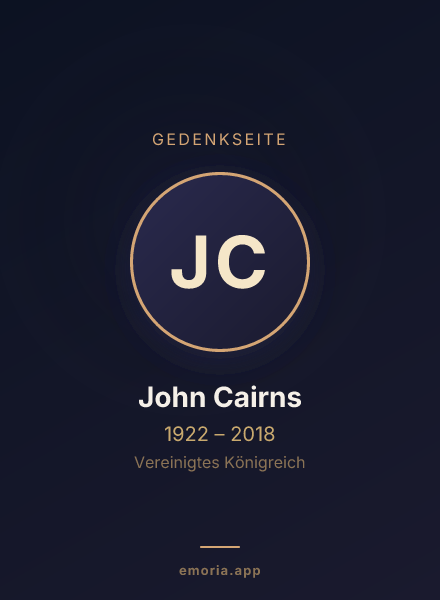 Gedenkportrait von John Cairns