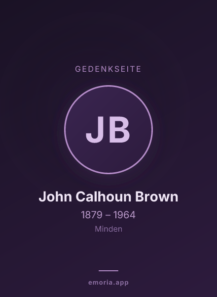 Gedenkportrait von John Calhoun Brown
