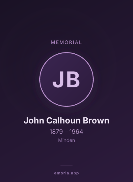 Memorial portrait of John Calhoun Brown