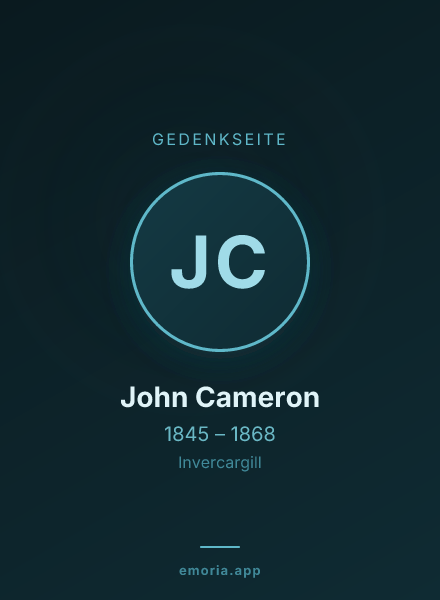 Gedenkportrait von John Cameron