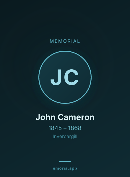 Memorial portrait of John Cameron