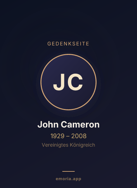 Gedenkportrait von John Cameron