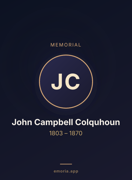 Memorial portrait of John Campbell Colquhoun