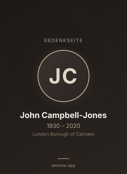 Gedenkportrait von John Campbell-Jones