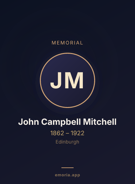 Memorial portrait of John Campbell Mitchell