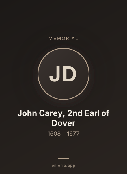Memorial portrait of John Carey, 2nd Earl of Dover