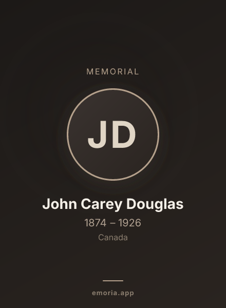 Memorial portrait of John Carey Douglas