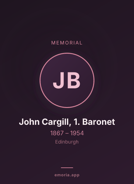 Memorial portrait of John Cargill, 1. Baronet