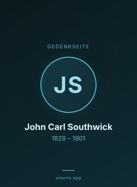 Gedenkportrait von John Carl Southwick