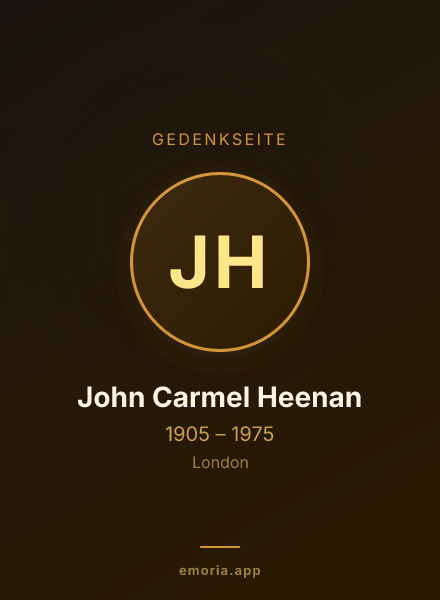 Gedenkportrait von John Carmel Heenan
