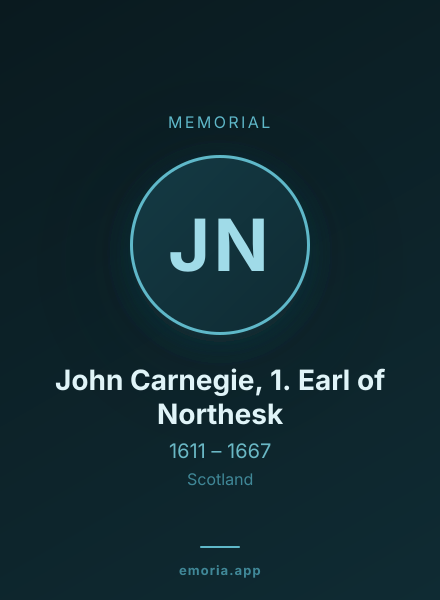 Memorial portrait of John Carnegie, 1. Earl of Northesk