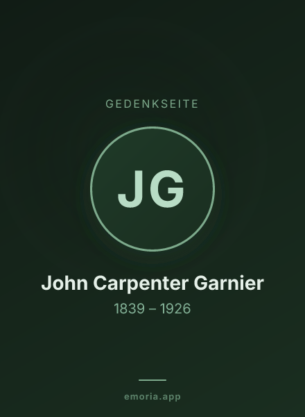 Gedenkportrait von John Carpenter Garnier