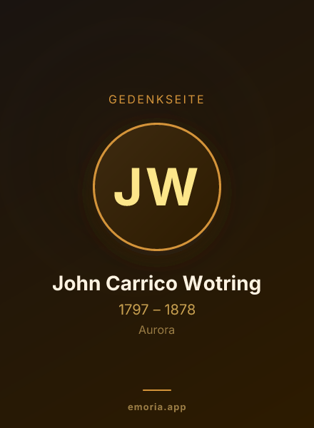 Gedenkportrait von John Carrico Wotring