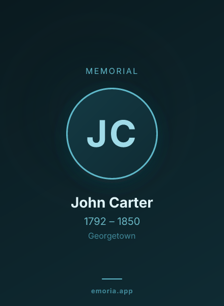 Memorial portrait of John Carter