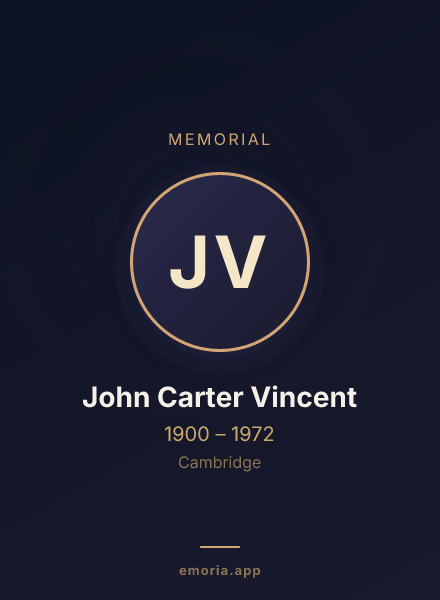 Memorial portrait of John Carter Vincent