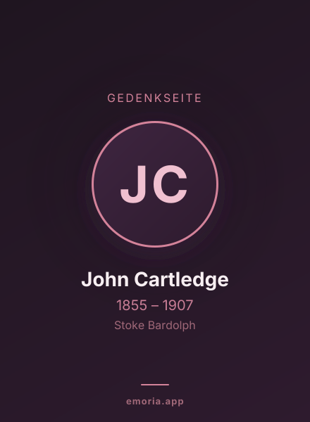 Gedenkportrait von John Cartledge