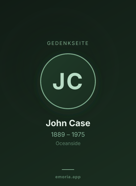 Gedenkportrait von John Case