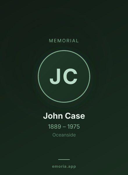 Memorial portrait of John Case