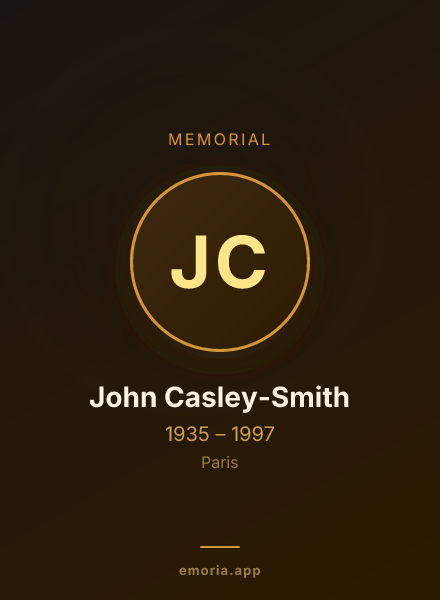 Memorial portrait of John Casley-Smith