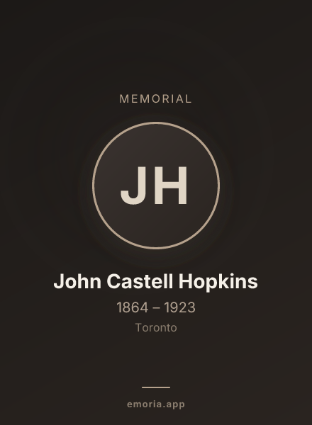 Memorial portrait of John Castell Hopkins