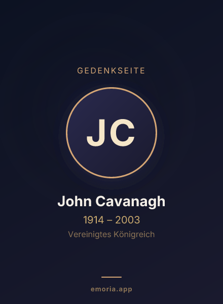 Gedenkportrait von John Cavanagh