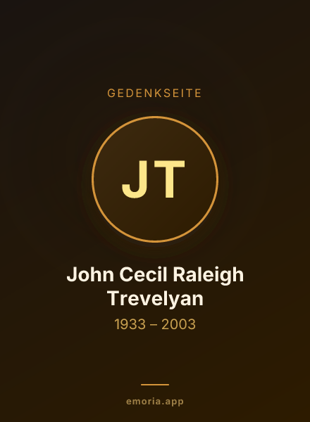 Gedenkportrait von John Cecil Raleigh Trevelyan