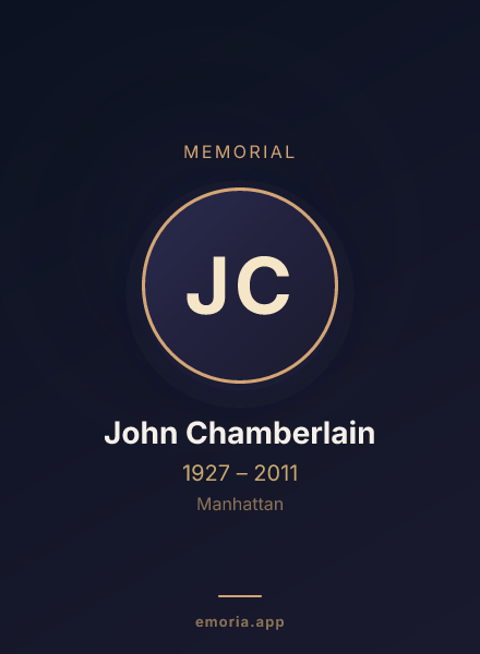 Memorial portrait of John Chamberlain
