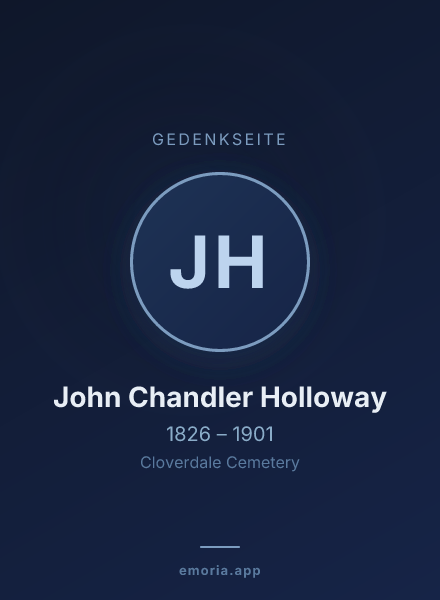 Gedenkportrait von John Chandler Holloway