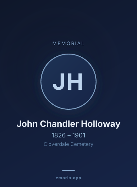 Memorial portrait of John Chandler Holloway