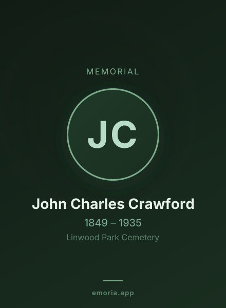 Memorial portrait of John Charles Crawford