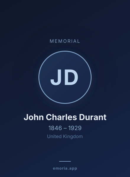 Memorial portrait of John Charles Durant
