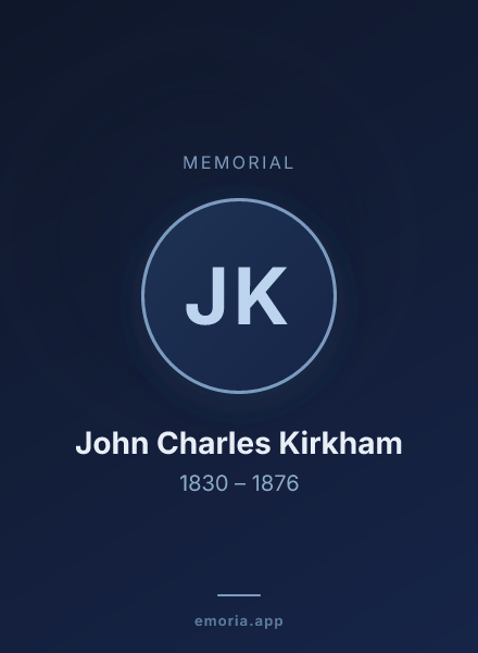 Memorial portrait of John Charles Kirkham