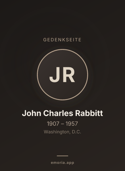 Gedenkportrait von John Charles Rabbitt