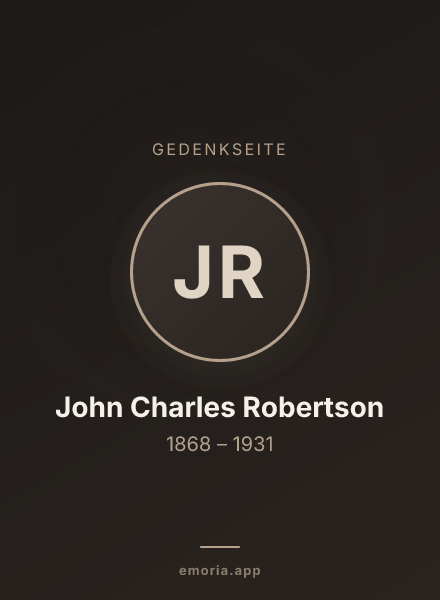 Gedenkportrait von John Charles Robertson