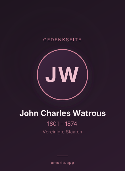 Gedenkportrait von John Charles Watrous