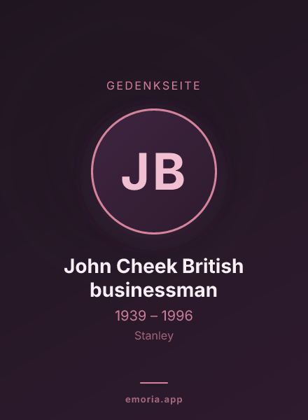 Gedenkportrait von John Cheek British businessman