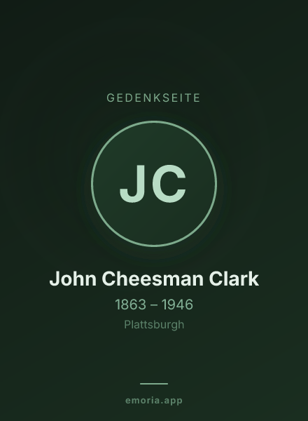 Gedenkportrait von John Cheesman Clark
