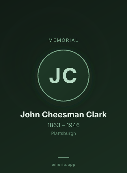Memorial portrait of John Cheesman Clark