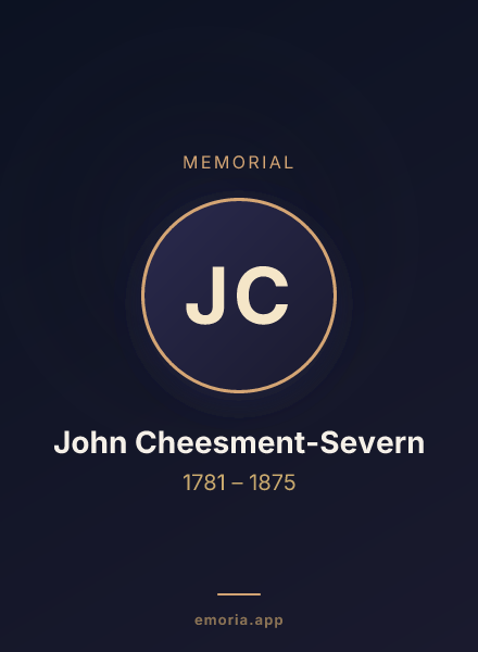 Memorial portrait of John Cheesment-Severn
