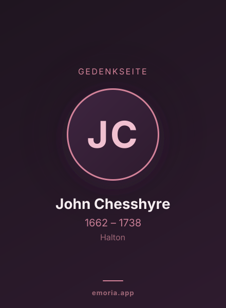 Gedenkportrait von John Chesshyre
