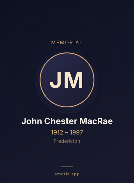 Memorial portrait of John Chester MacRae