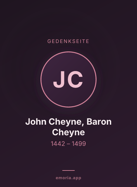 Gedenkportrait von John Cheyne, Baron Cheyne